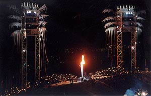 �ppnings och avslutningsceremonierna vid Olympiska spelen i Lillehammer -94.